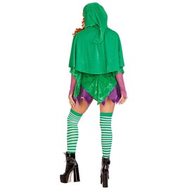 Leg Avenue 87177 31401 2 Pc Crafty Spellcaster Witch Costume With Cape, Women, Purple/Gre, S