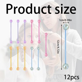 12 Pcs Hair Bobbles for Girls Elastic Ponytail Holders with Double Balls Hair Bubbles Reusable Beads for Hair Elastic Ponytail Holder Acrylic Ball Bubble with Different Hairstyle