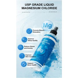 VitaCosmoX Magnesium Oil Spray, Dead Sea Magnesium with Vitamin E, 220mg per 10 Sprays