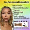 Coriario Honey Blonde Locs Extensions Human Hair 8 Inch 30