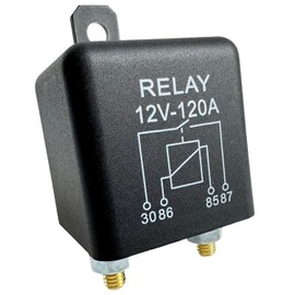 Kalmaegee Relay 12V 120A Automotive Split Charge Relay Switch with 2 Pin Footprint + 2 Terminal for Car Truck Motor Boat Car Starter