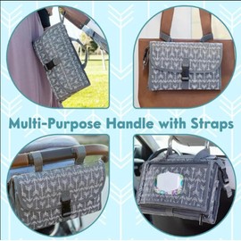 Keppii Essential™ Portable Diaper Changing Pad -Baby Diaper Changer Travel Bag with Wipes Pocket, Smart Design Portable Changing Mat, Infant Travel Station Kit, Gift for Newborn Girl & Boy (Navy Blue)