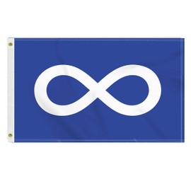 3×5 FT Metis Flag, Large 100D Native First Nation Outdoor Banner,Canada Indigenous Doube Side Printing Decor For Patio Garden With Brass Gromment