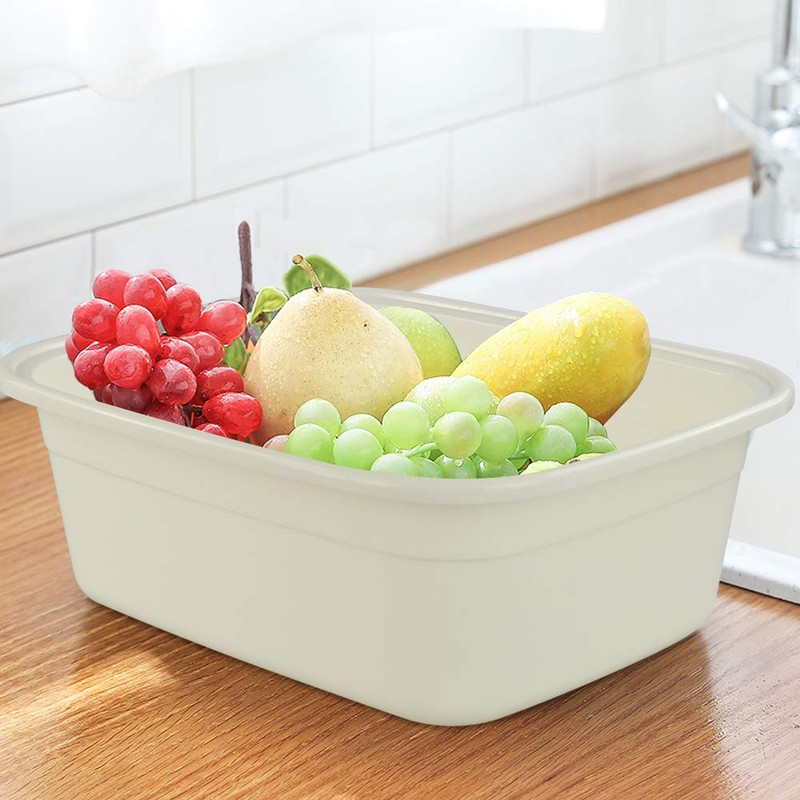 HOMMP 12 Quart Plastic Small Dishpan/Wash Basin, 4-Pack