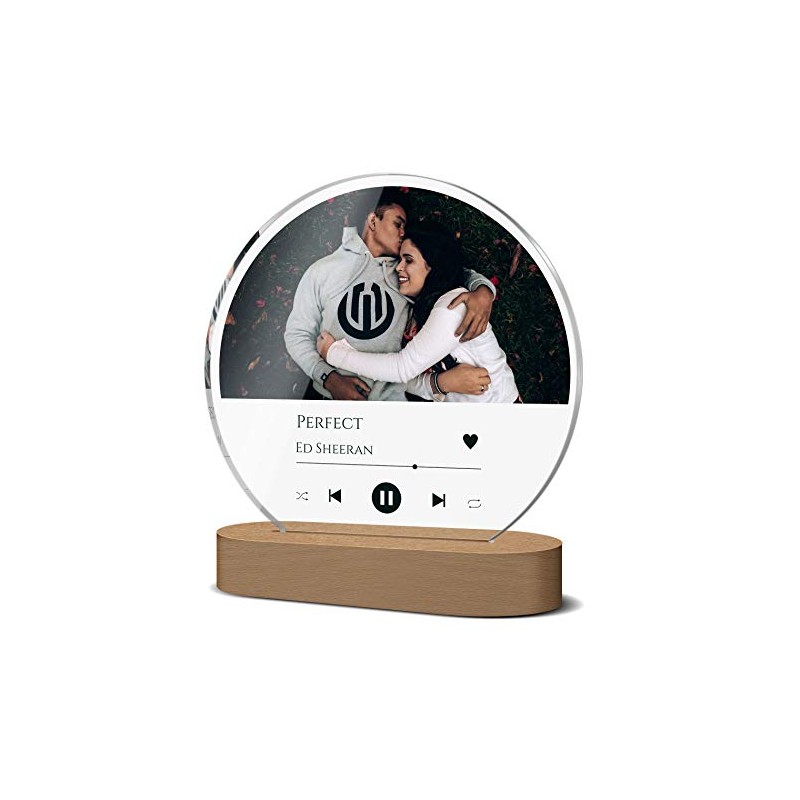 LED Night Light in Song Cover Design with Photo and