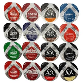 32 Tassimo T Discs (Pods, Capsules) Coffee Only Variety, Selection Pack in StormBrew Gift Box