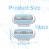 Pack of 10 Razor Blades for Women, Replacement Blades for