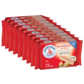 Voortman Bakery Strawberry Wafers, Mega Size, 5.17 oz, Case of 9
