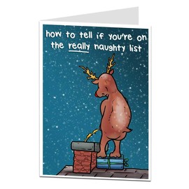 Funny Christmas Card Naughty List Design