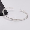 Treasure Bay Solid 925 Sterling Silver Bangle for Men and