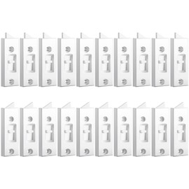 Window Latch Locks Window Parts and Hardware Tilt Latch Plastic Construction, Spring Loaded, 2 Inch Hole Center Spacing Sliding Lock Replacement(20 Pieces)