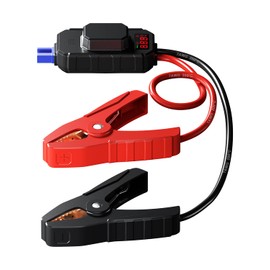 Smart Jump Starter Clamps, Automotive Booster Clamp Cables Replacement Alligator Clamps with Intelligent LCD Screen for 12V Car Jump Starter 7AWG Wire