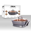 Crux Extra Deep Nonstick Scratch Resistant Electric Skillet with Removeable
