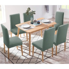 Fuloon Universal Stretch Chair Cover, Removable Protective Chair Cover for Home, Dining Room, Modern Wedding Bouquet, Hotel, Restaurant Decor Set of 4/6