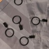 Curtain Clips with Rings, 30 Pieces, Black, Diameter 32 mm