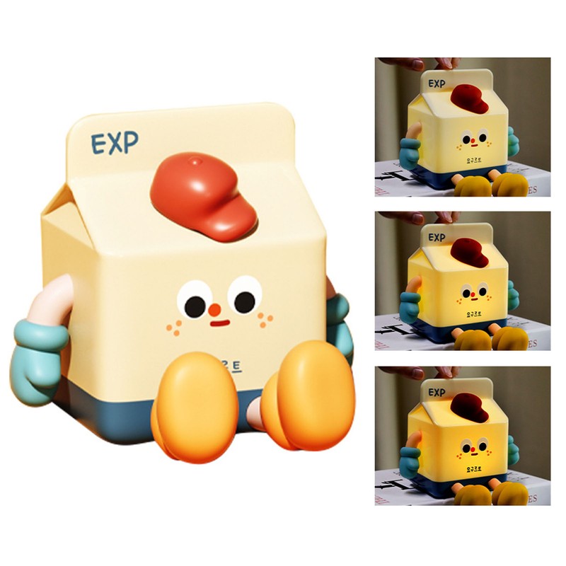 Cute Milk Carton Kids Night Light Silicone Nursery Night Light