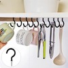 TAOBWN 20pcs Black Carbon Steel Multipurpose Screw in Hooks, 2.9