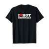 I Love Hot Criminals Funny True Crime Outfit T-Shirt, black