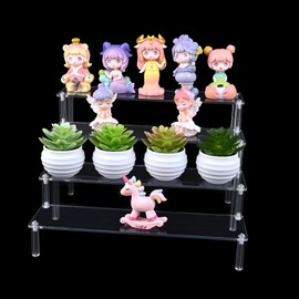 MUTTE Acrylic Display Shelf Stand, Display Shelf Organiser for Muffin Shelf, Buffet Stand, Collector's Items, Decoration, DIY Figures Collection, Acrylic Display Case (30 cm Fourth Floor x 1)