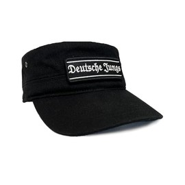 No Face No Name Military Cap German Boys in Black I Unisex Freely Adjustable I Embroidered Patch I Army Baseball Cap Snapback Cap Hat, black