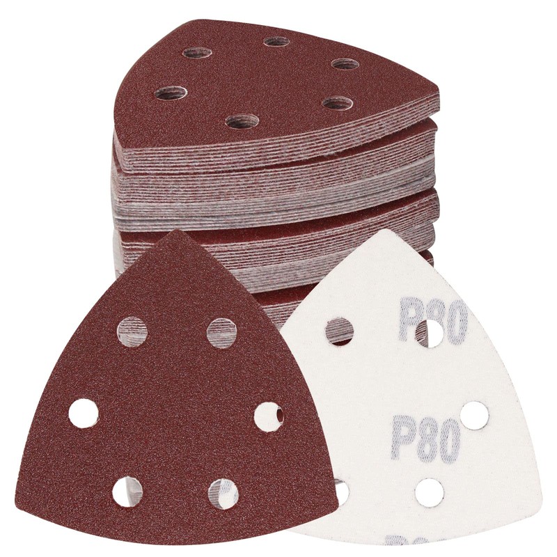 SWZHAI 120 Pcs Triangle Sanding Pads, 80 Grits Detail Sander