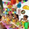 Fiesta Party Decorations, Mexican Birthday Carnival Decor, Picado Banner, Happy
