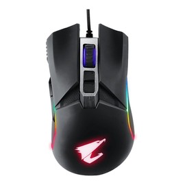 GIGABYTE AORUS M5 Gaming Mouse (USB Wired Optical Sensor, Omron Switch, 7 Keys, Right Handed)