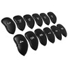 12pcs PU Leather Black Golf Club Head Cover Iron Head