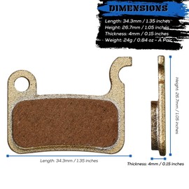 4 Pairs Sintered Metal Disc Brake Pads for Shimano Deore XT M765 M775 M776 XTR M965 M966 M975 LX M585 T665 SLX M665 M535 M595 M596 Hone M601 Alfine S500 S501 Saint M800 M545 R505 T605 A01S M07 M07Ti