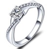 YL Women's Engagement Ring Wedding Ring 925 Sterling Silver with
