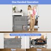 Retractable Dog Gate with Cat Door 55" Wide Retractable Pet