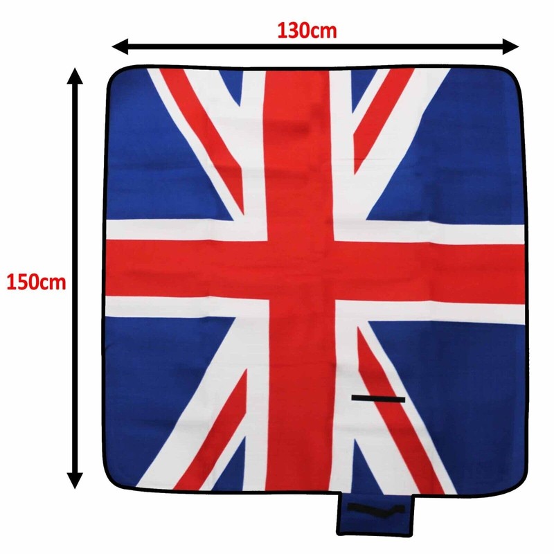 Beyond Happy Union Jack Fleece Picnic Blanket Outdoor Union Jack