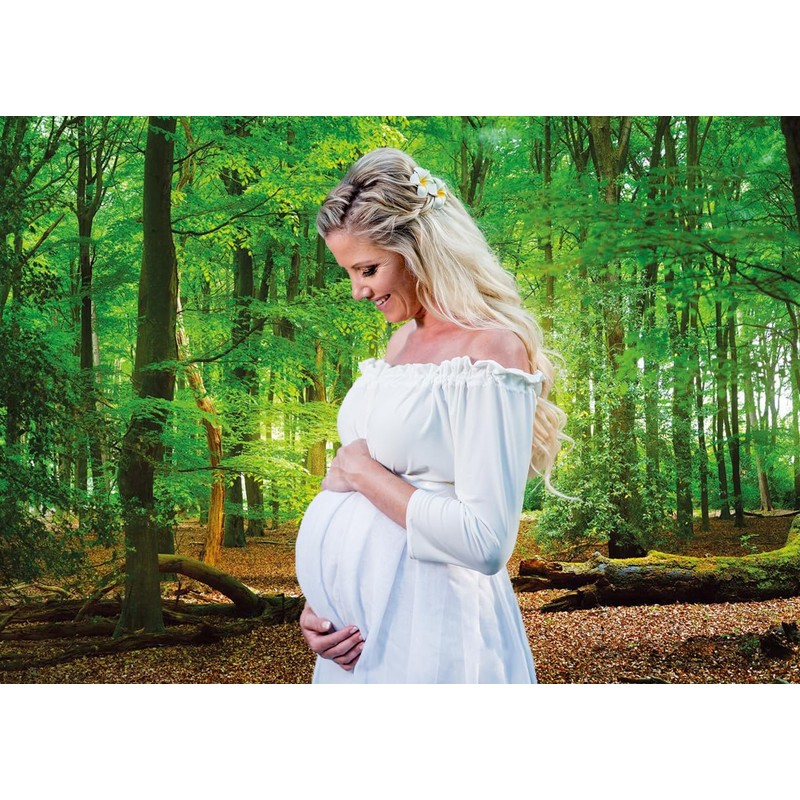 AIIKES 10x8ft Green Spring Backdrop Jungle Forest Backdrops for Photography