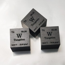 0.39 Inch Tungsten Cube – 99.95% Pure Solid Metal for Physics, Science, and Collection