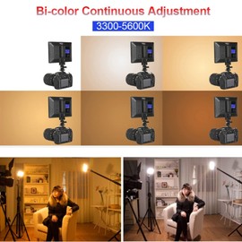 VILTROX L116T LED Video Light Panel Dimmable Bi-Color 3300-5600k CRI95+ Ultra-thin Panel Camera Light for Conference Podcast Live Broadcast Live Streaming Interview Vlog Lighting YouTube Tiktok
