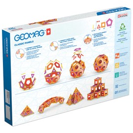 GEOMAG Magnetic Toys | Magnets for Kids | 200 piece STEM-endorsed Educational Building Set made from 100% Recycled Plastic | Storage box | Age 5+