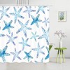 JAWO Cute Starfish Shower Curtains for Bathroom, Watercolor Starfishes Sea