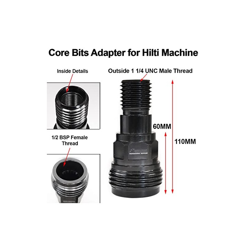 SHDIATOOL Diamond Core Drill Bit Adapter (DD-BL to DD-BS) for
