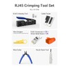 VCELINK RJ45 Crimp Tool, All-In-One Ethernet Pass Through Crimper for