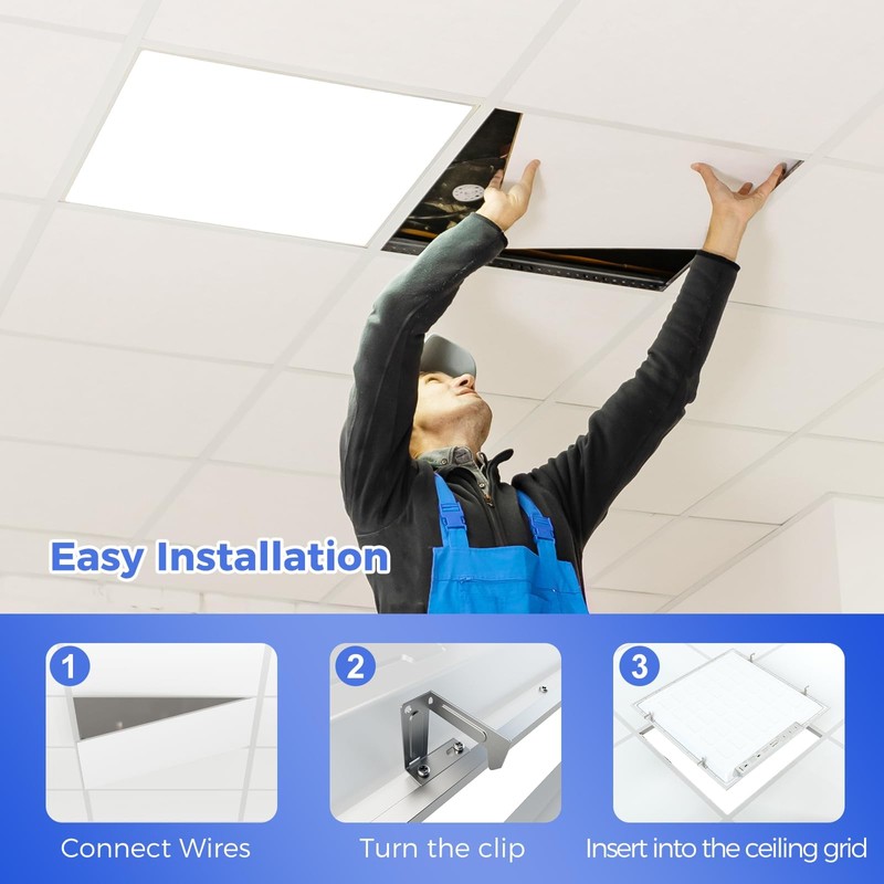 AIKVSXER 2 Pack 2x2 LED Flat Panel Light - Selectable