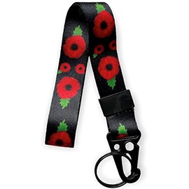 PAC Supplies Global 20mm Wrist Lanyard For Camera, Keys, Phone, Go Pro, Dog Whistle - Choose Your Pattern (Poppy)