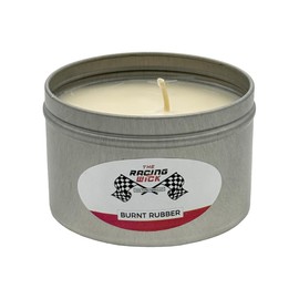 Burnt Rubber Scented Candle - The Racing Wick - 8oz Tin Can