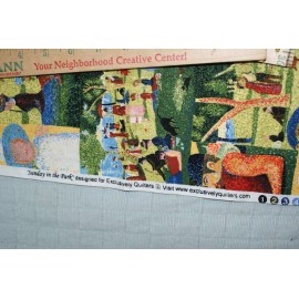 Exclusively Quilters Sunday in the Park Exclusively Quilters Quilting Cotton Fabric Seurat 23 x 44"