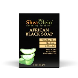 SheaOlein African Black Soap With Aloe Butter & Vitamin E, 6-pack