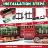 DONGQI Christmas Train Set, Electric Train Track Toy Christmas Decoration,