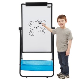 Dry Erase Board with Stand, 24" x 35" Double Sided White Board Magnetic Easel Stand White Board Height Adjustable & 360° Rotating Whiteboard
