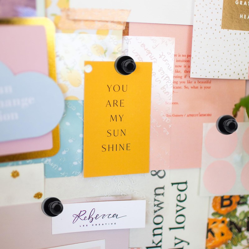 BOCHUANG 18pcs 12*16mm Black Refrigerator Magnets Strong