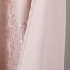 Satin Embroidered Textured Shower Curtain - Damask Design in Blush