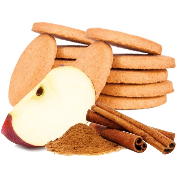 Protein Biscuits Line@Diet | 14 x 5 Biscuits | 30% Protein | Fit Snack (14 Apple and Cinnamon)