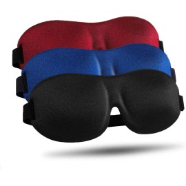 LKY DIGITAL Sleep Mask for Side Sleeper 3 Pack, Blackout 3D Eye Mask for Sleeping, Night Bli